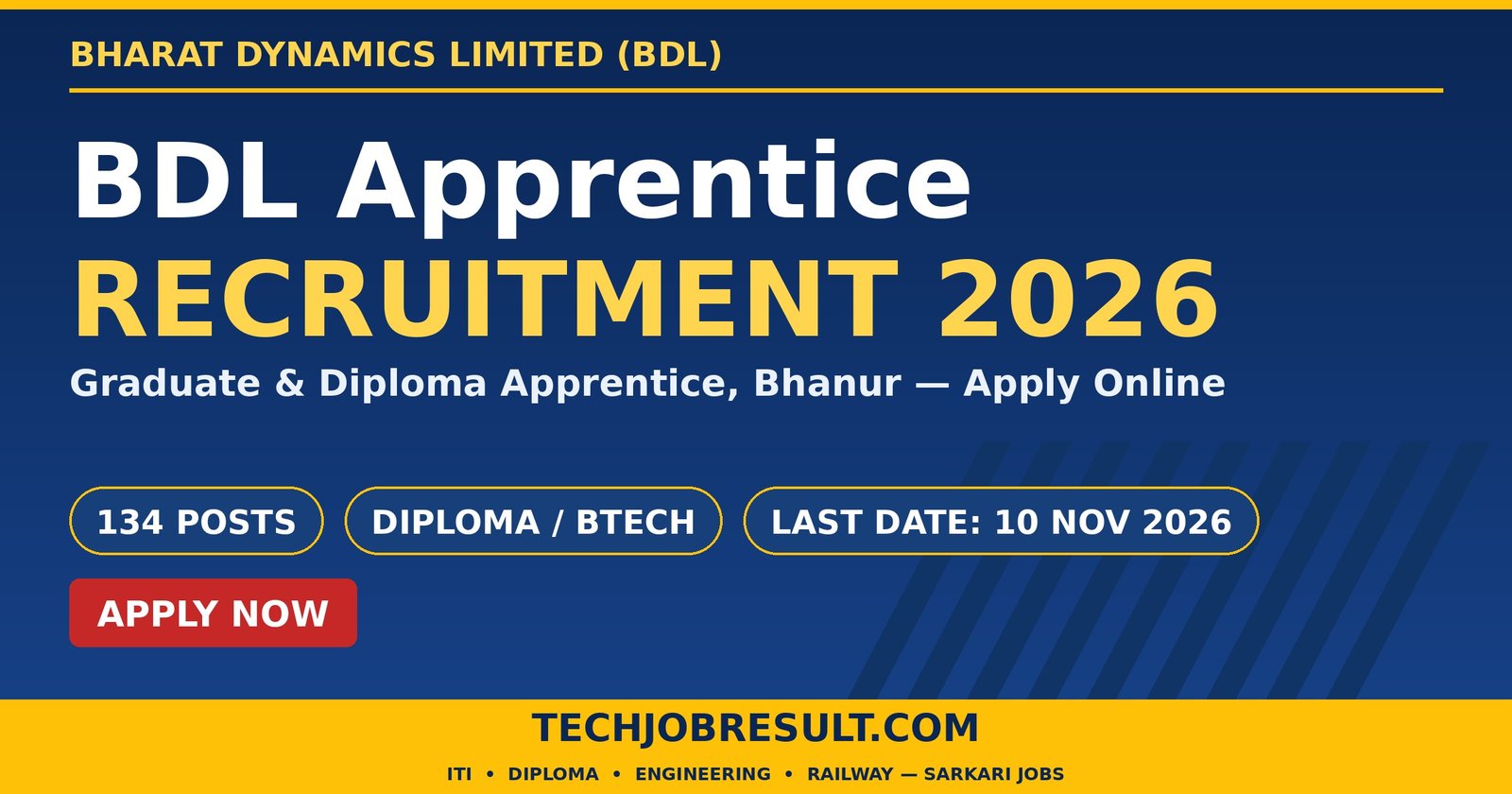 BDL Apprentice Recruitment 2026