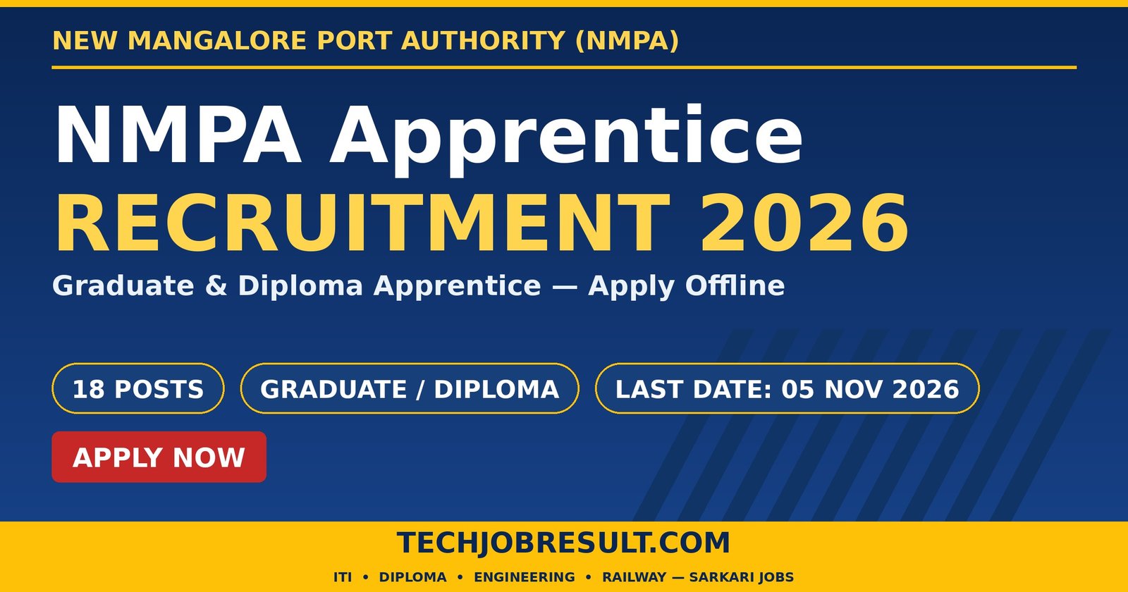 NMPA Apprentice Recruitment 2026