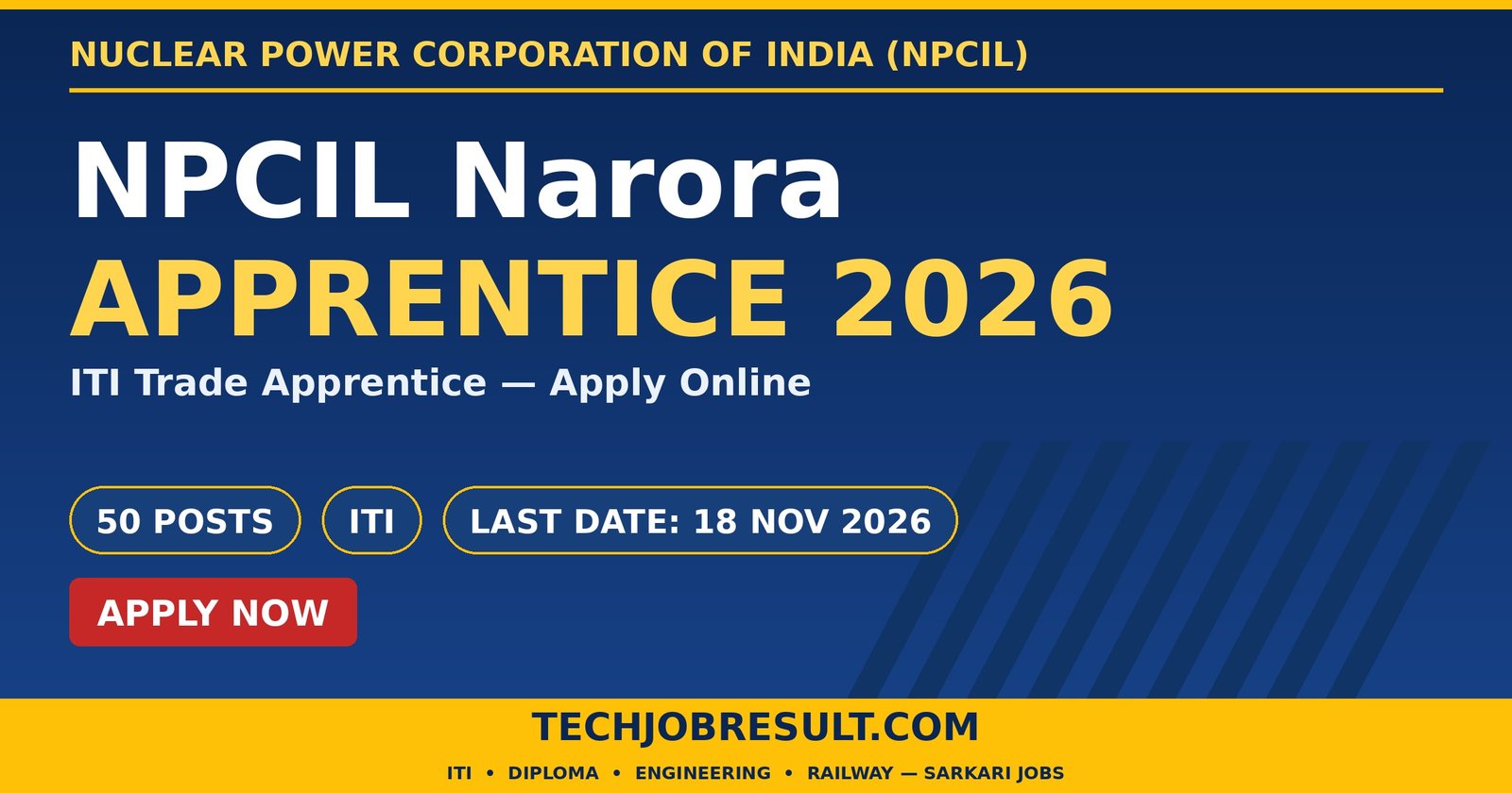 NPCIL Narora Apprentice Recruitment 2026
