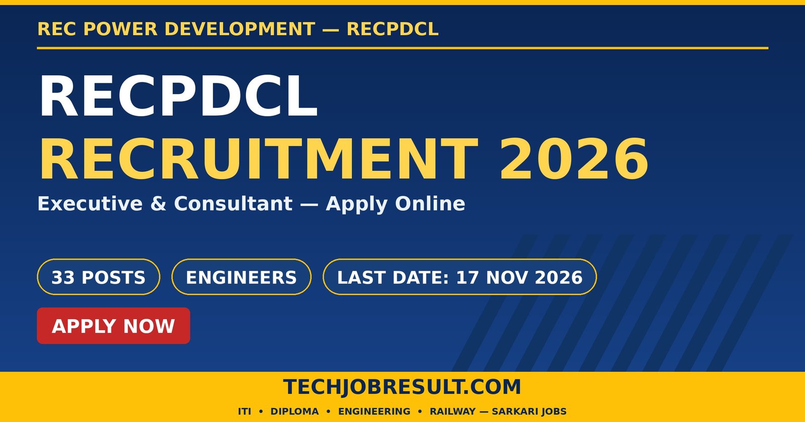 RECPDCL Executive Recruitment 2026