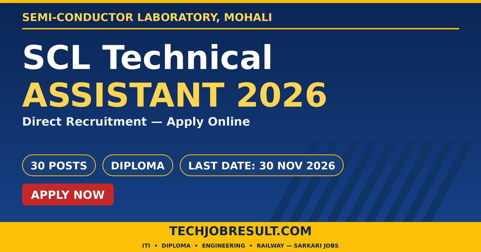 SCL Technical Assistant Recruitment 2026